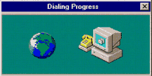 dial up loading animation